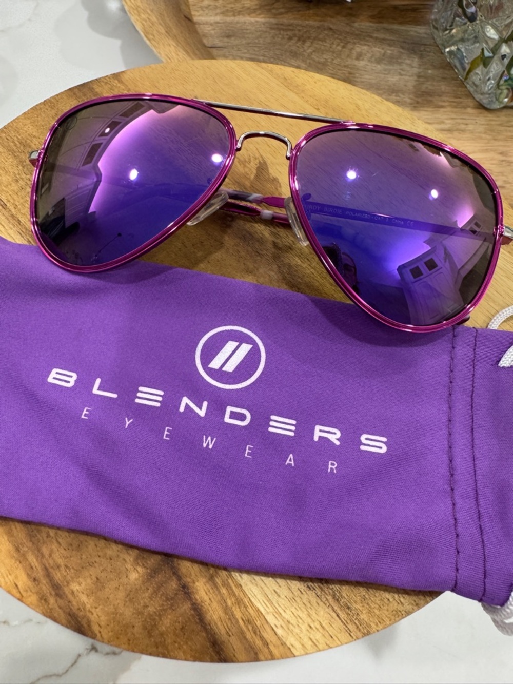 Blenders Purple Mirrored Aviator Sunglasses